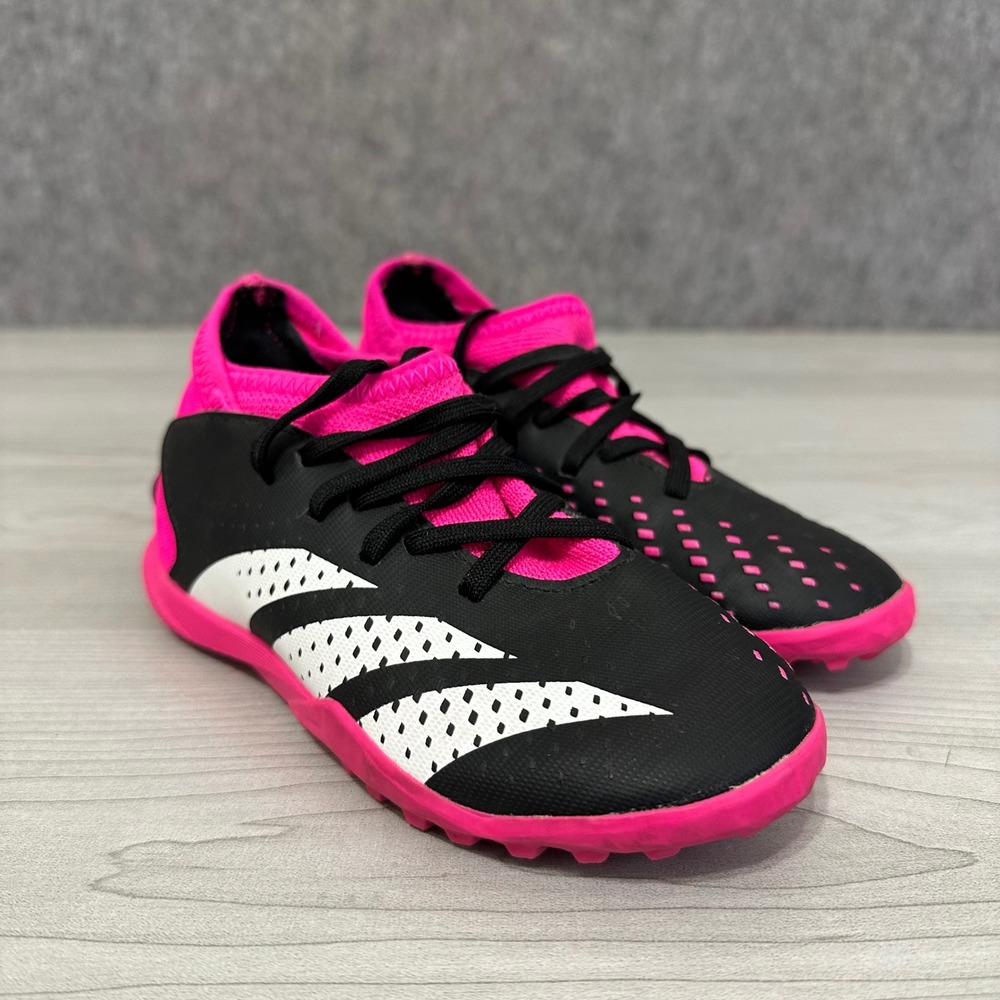 Adidas Predator Accuracy.3 Turf Shoes Kids‎ Size 11K Black Pink Soccer Cleats